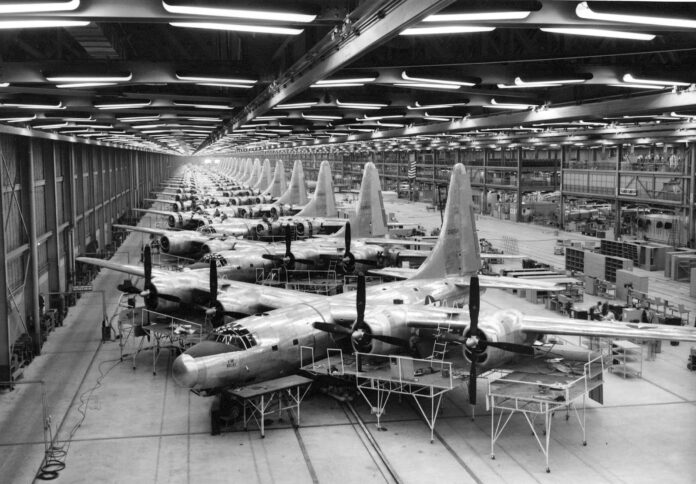 B-32 Dominator bomber factory in Fort Worth, 1944