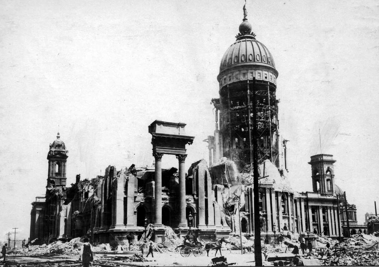 The remains of San Francisco City Hall.