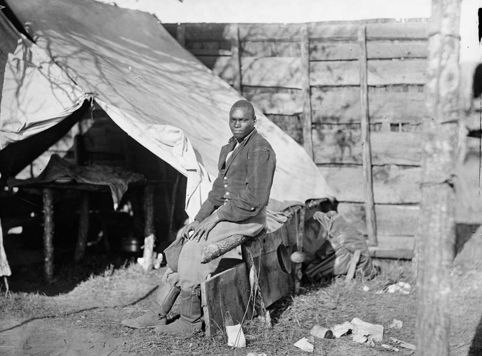 John Henry, a servant, at the headquarters of the 3rd Army Corps, Army of the Potomac in October of 1863.