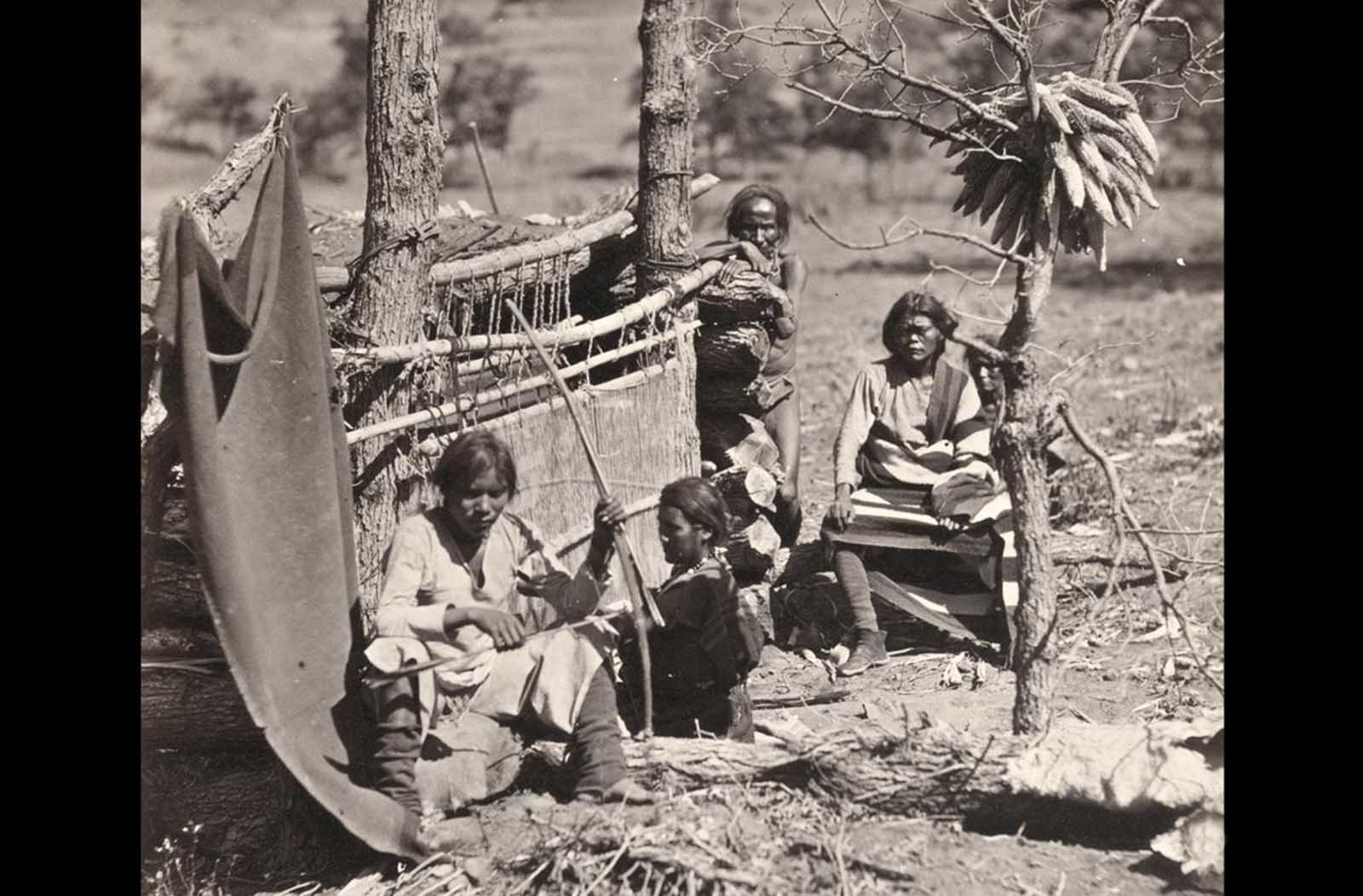 Aboriginal life among the Navajo Indians. Near old Fort Defiance, New Mexico, in 1873.
