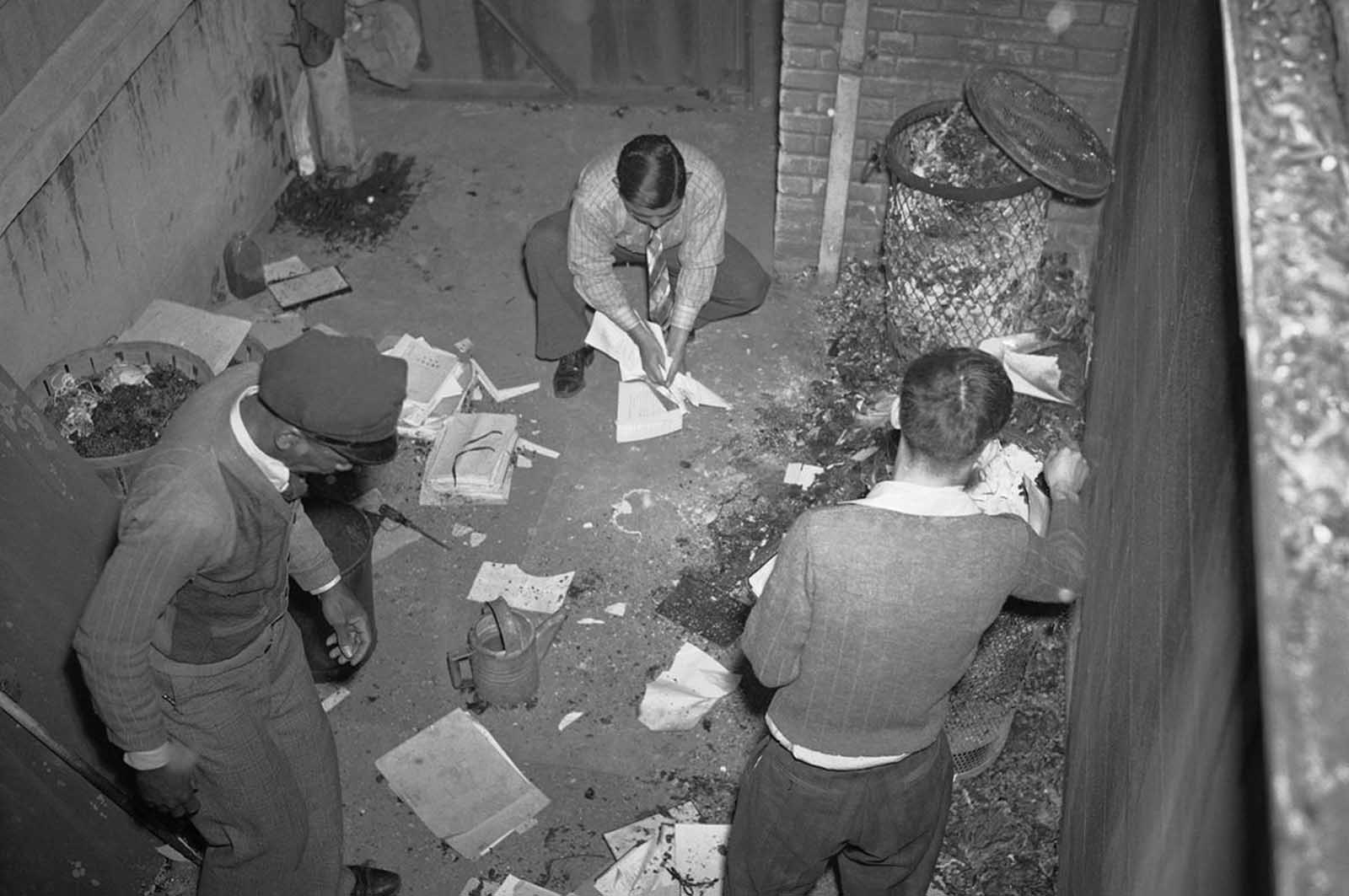 Unidentified attaches of the Japanese consulate began burning papers, ledgers and other records shortly after Japan went to war against the U.S., on December 7, 1941, in New Orleans, Louisiana. Police later stopped the fire after most of the papers had been destroyed.