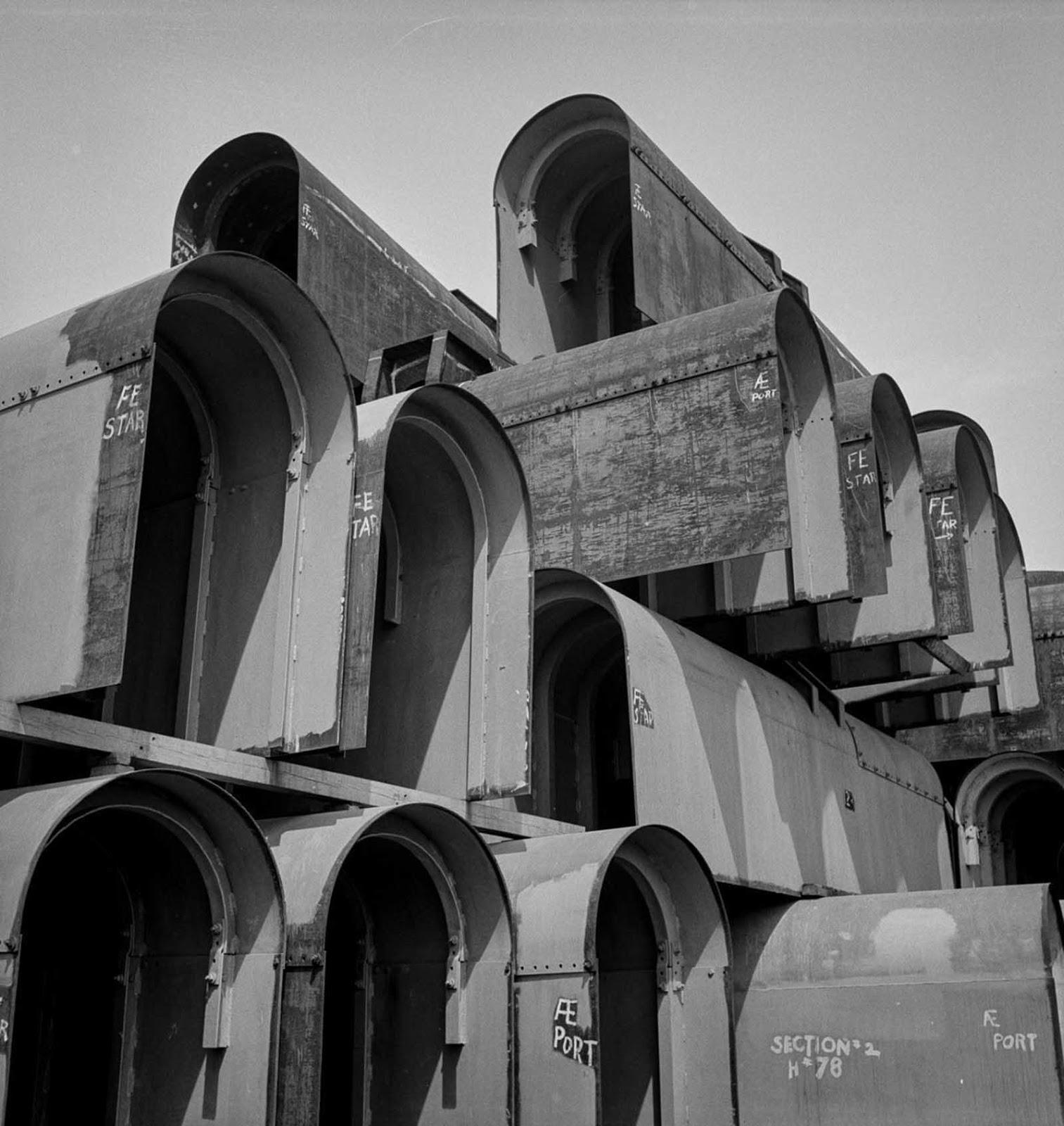 Shaft alley sections.