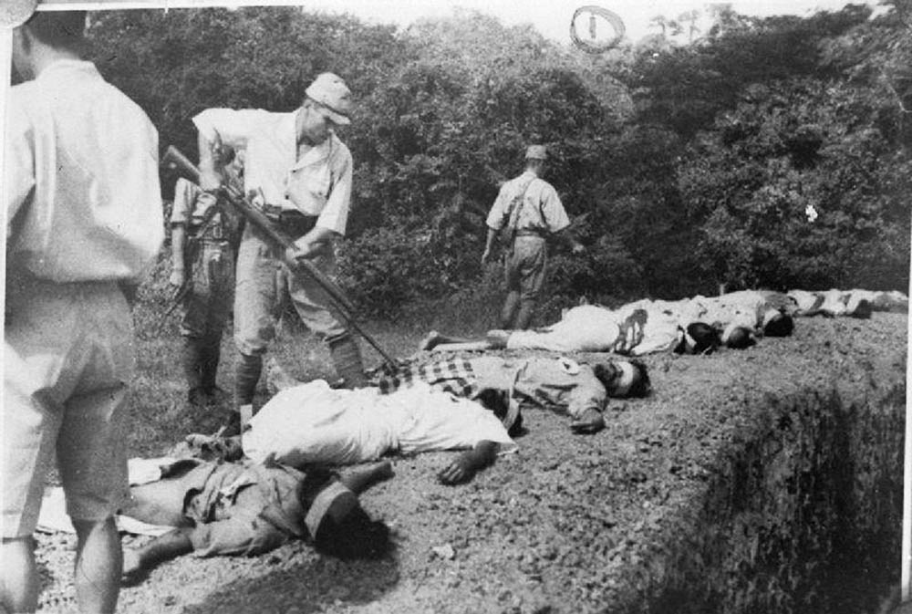 These photographs were found among Japanese records when British troops retook Singapore.