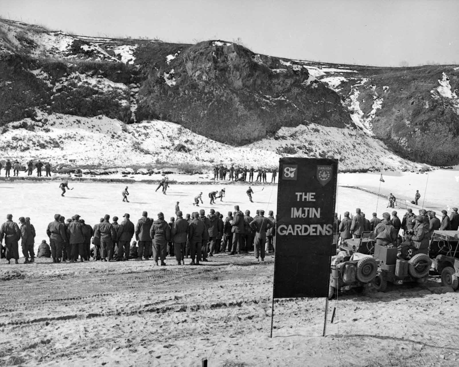 It would have been a startling sight for enemy soldiers from the hills above the Imjin River in the winters of 1952 and 1953 — Canadians fighting for the puck on shimmering ice between deadly battles for precious terrain on the Korean Peninsula at the height of the Cold War conflict.