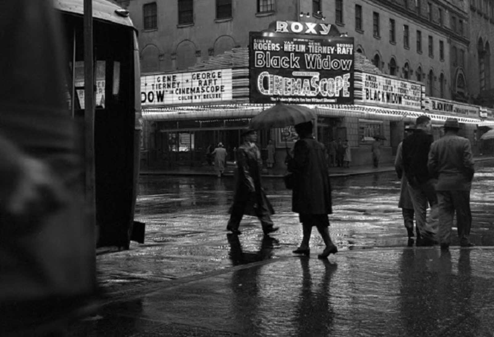 A rainy day in New York.