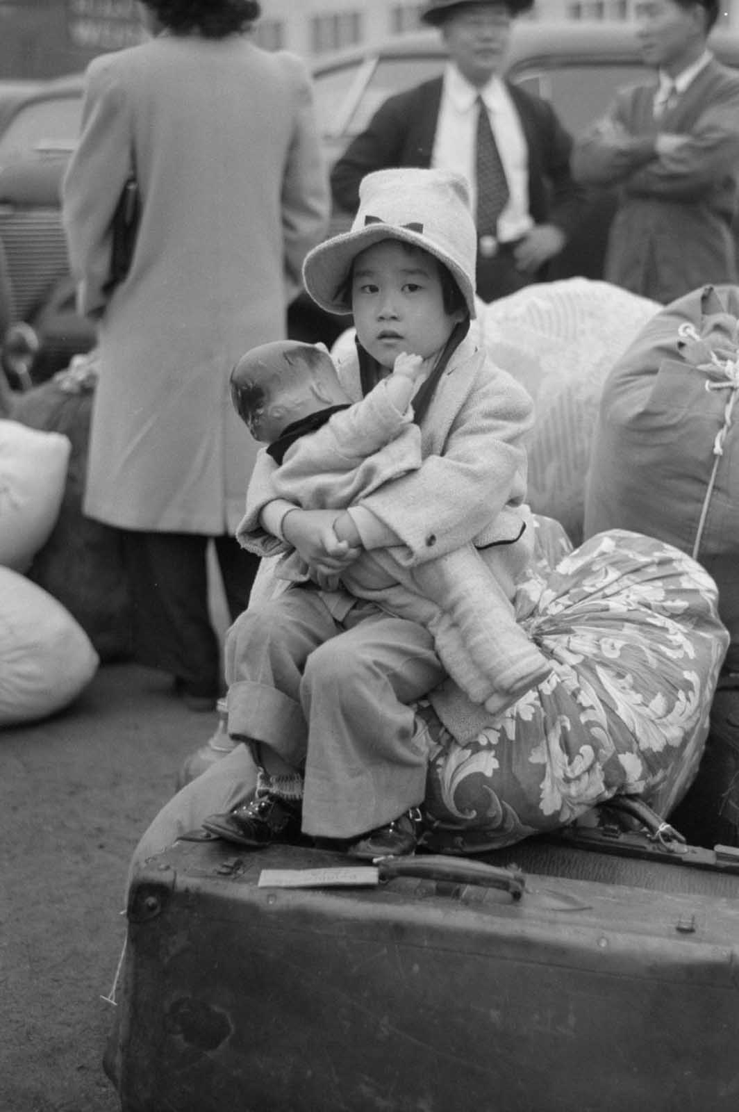 An Japanese girl with her doll.