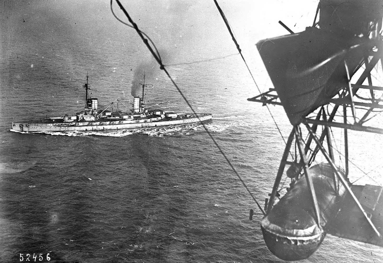 Surrender of the German fleet at Harwich, on November 20, 1918.