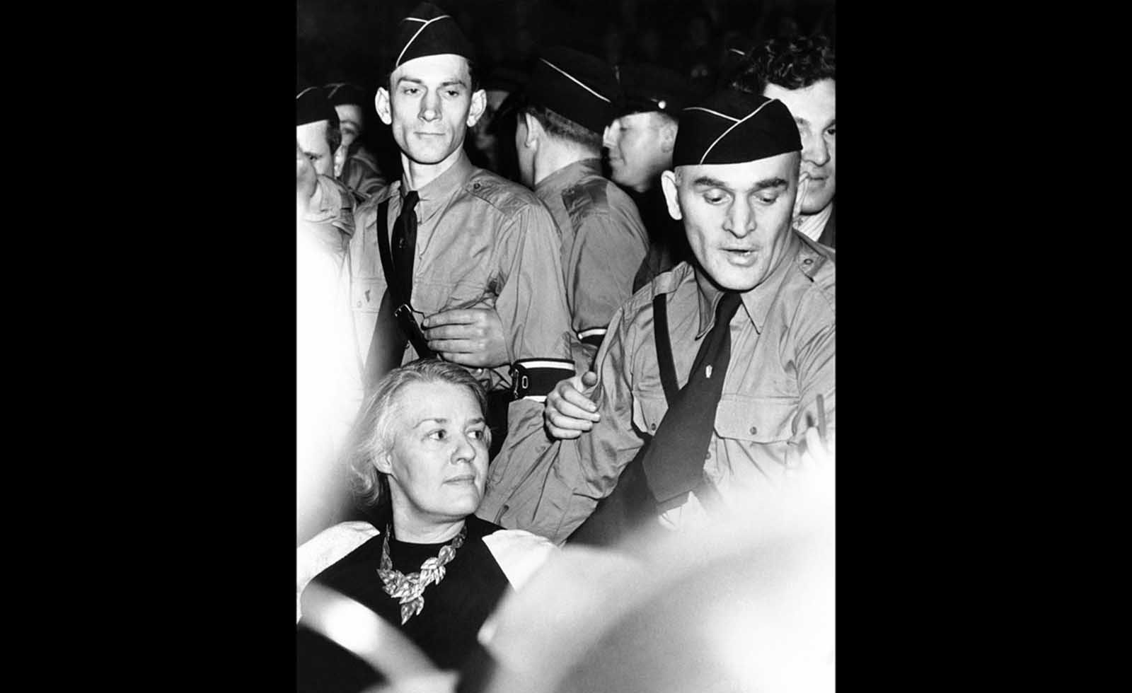 Original caption: Dorothy Thompson, the New York columnist and wife of Sinclair Lewis, the famous American author, interjected the word
