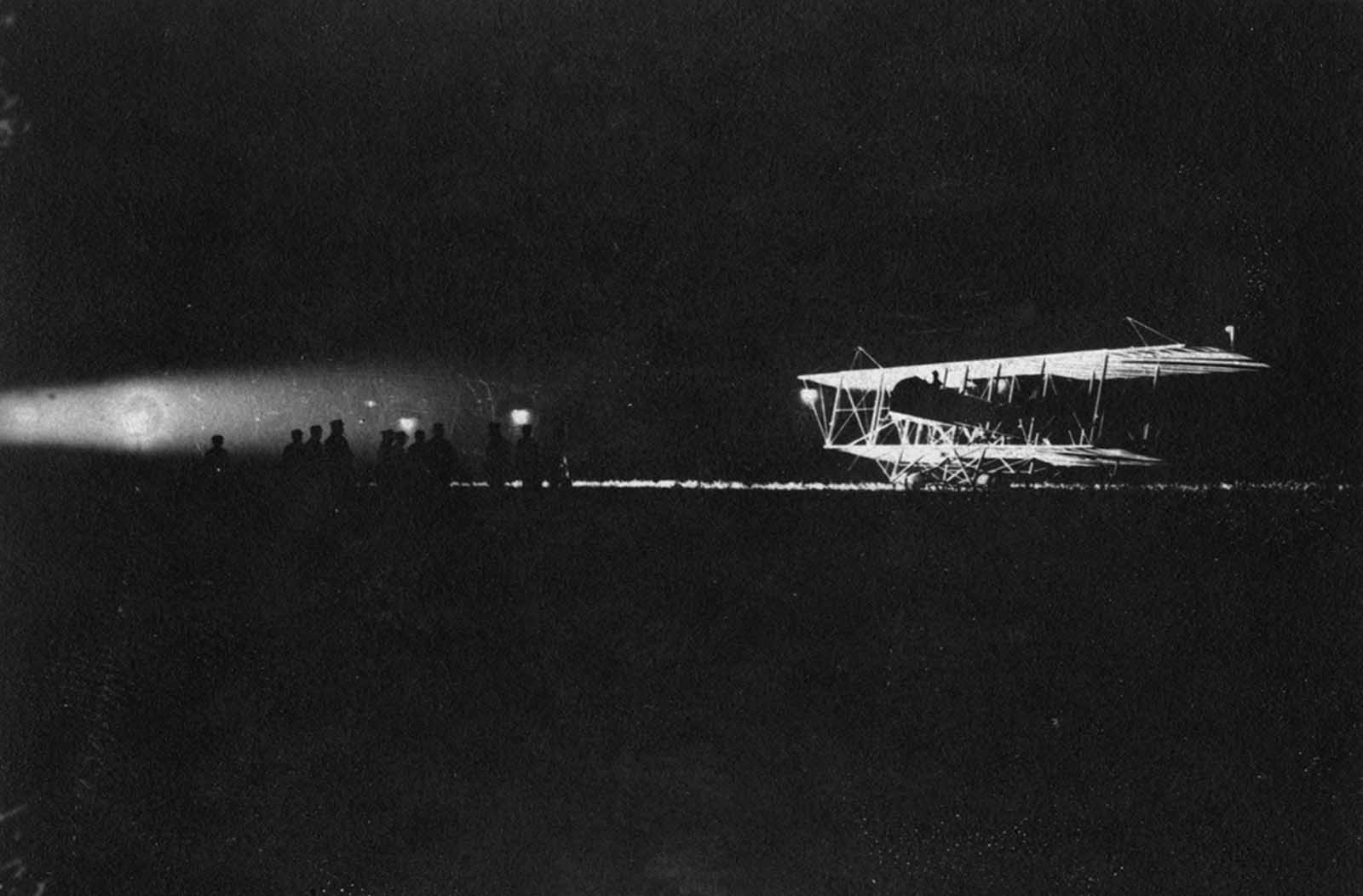 Night Flight at Le Bourget, France.