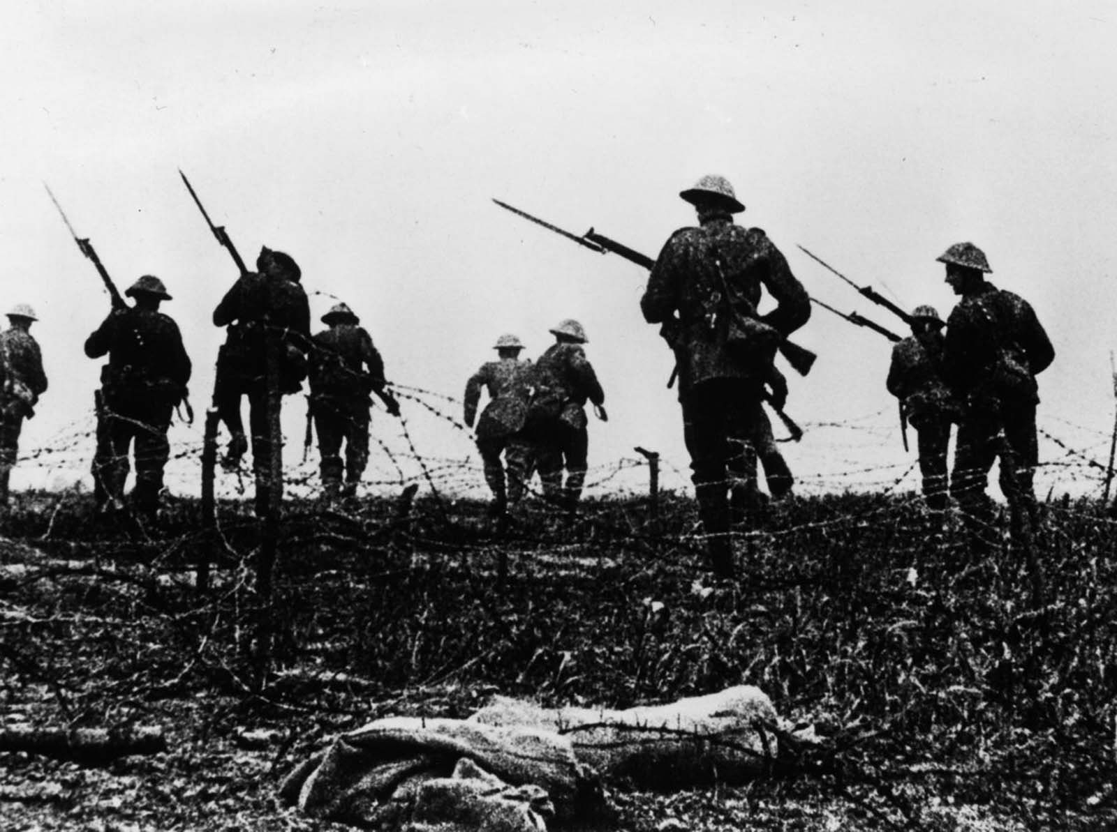 British troops go