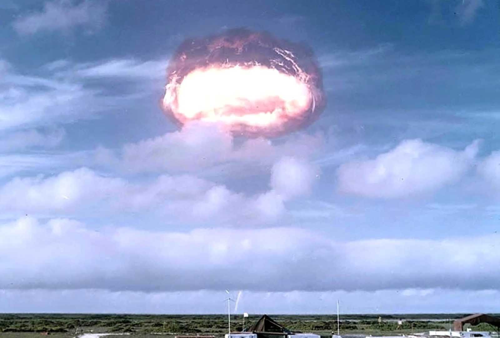 A view of the Arkansas test, part of Operation Dominic, a series of over 100 nuclear test explosions in Nevada and the Pacific in 1962.