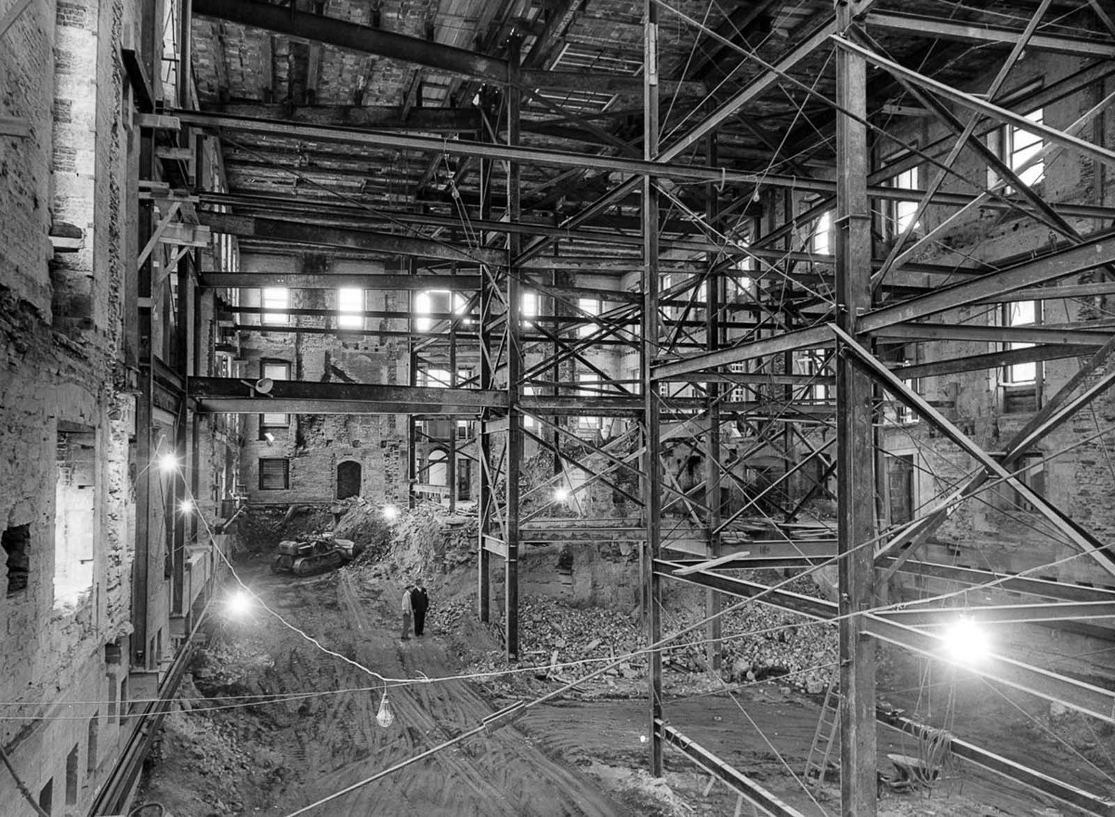 Renovation work on the White House. 1950.