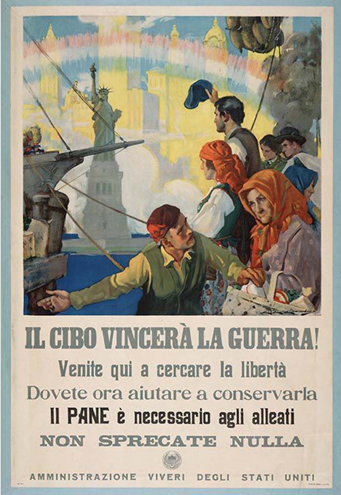 Il Cibo Vincerà la Guerra! (Food Will Win the War!), ca. 1917, Charles E. Chambers.