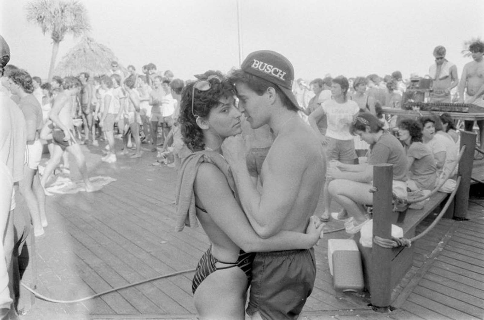 A couple enjoying themselves on Spring Break.