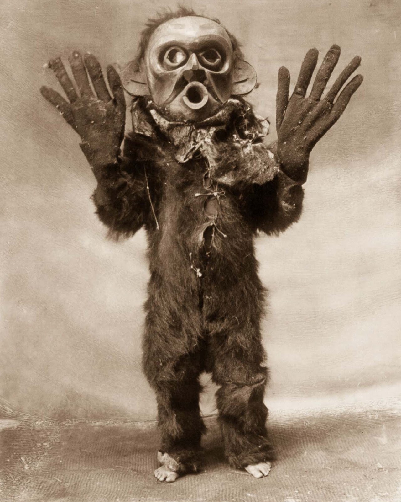 A Koskimo man dressed as Hami (