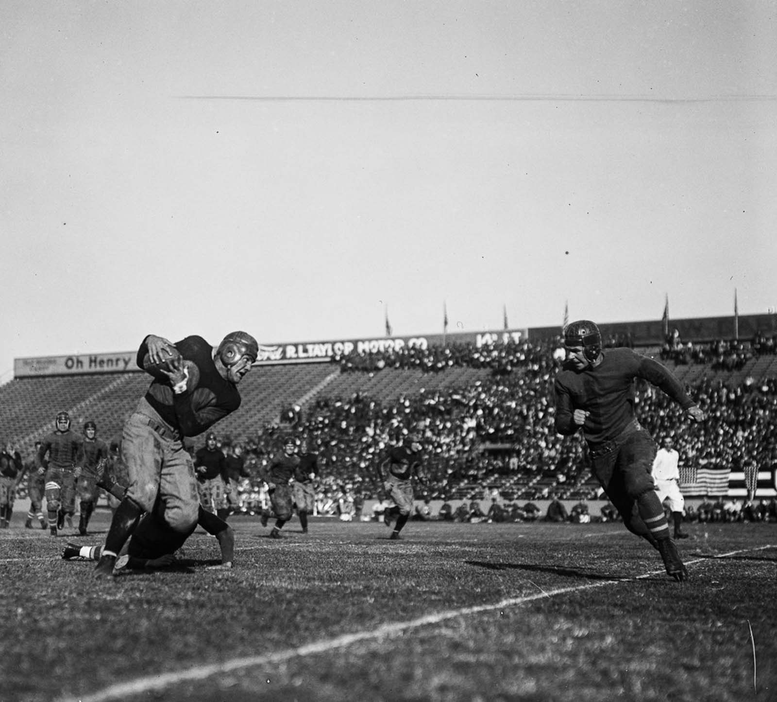 The popularity of college football grew as it became the dominant version of the sport in the United States for the first half of the 20th century.