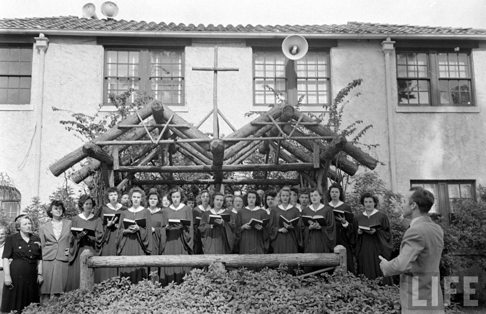 The chorus of the church.