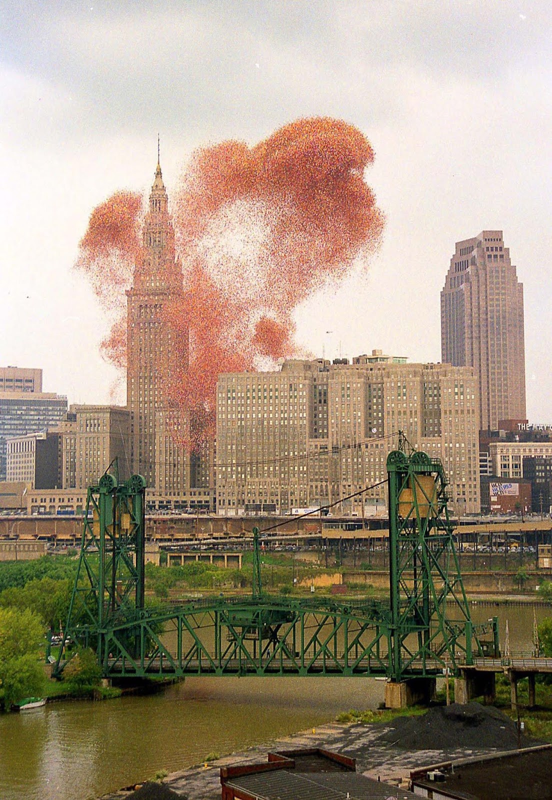 United Way originally planned to release two million balloons, but eventually stopped at over 1.4 million.