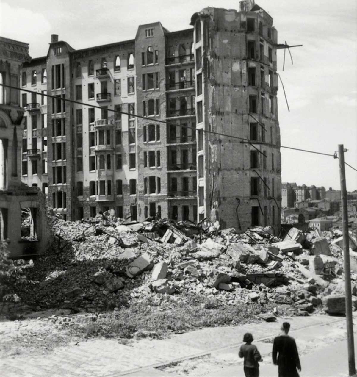 Kiev. Destroyed Buildings.