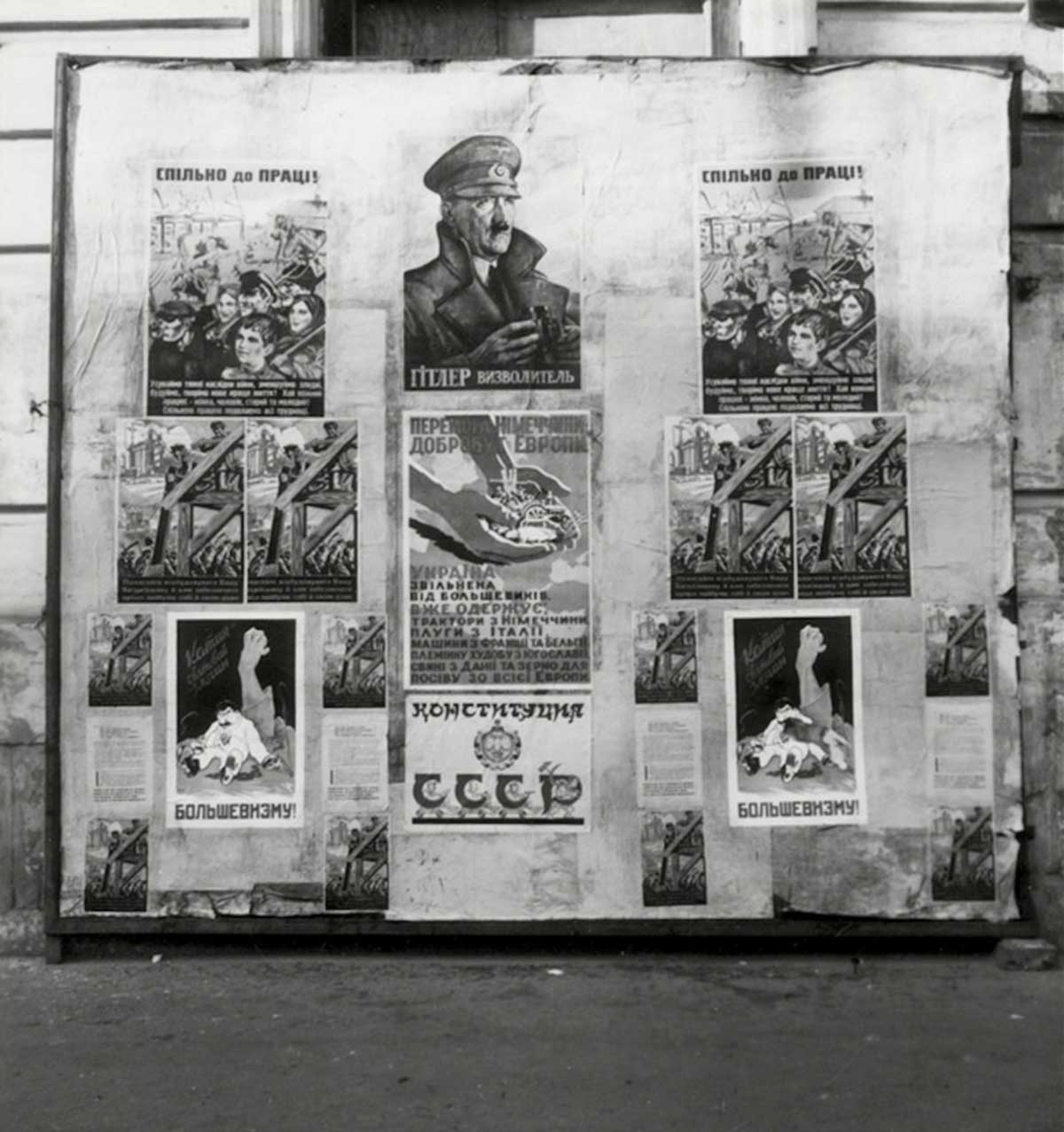 Nazi propaganda posters.