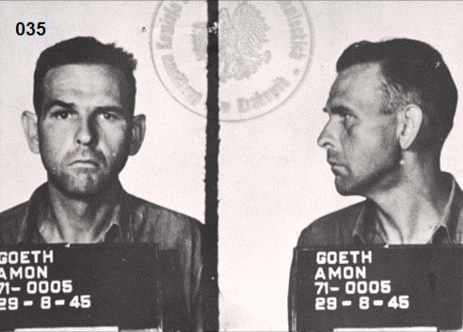 Amon Leopold Göth's mugshot, 1945.