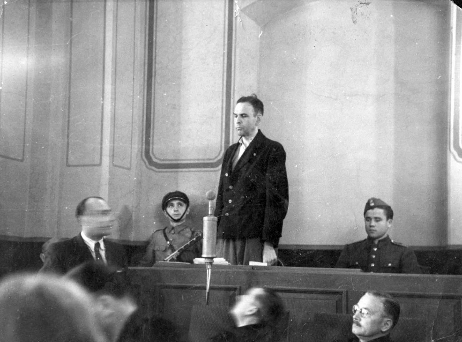 Amon Goeth during his trial, 1946.