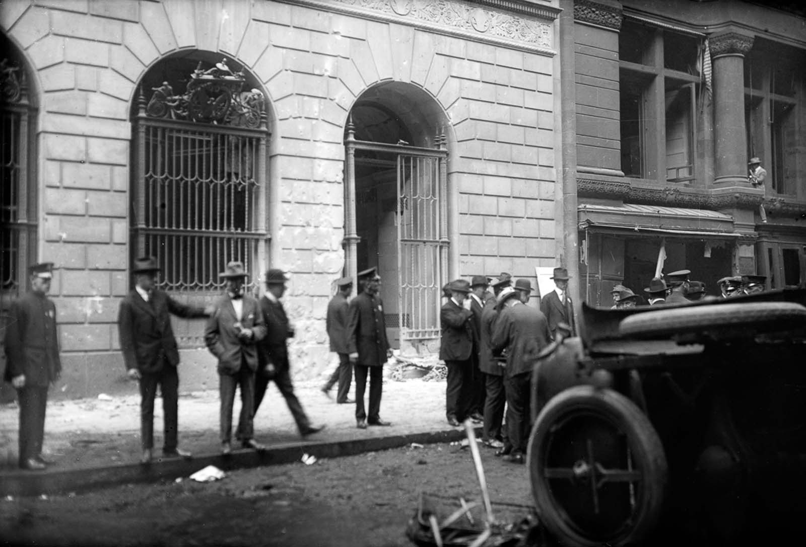 The attack was related to postwar social unrest, labor struggles, and anti-capitalist agitation in the United States.