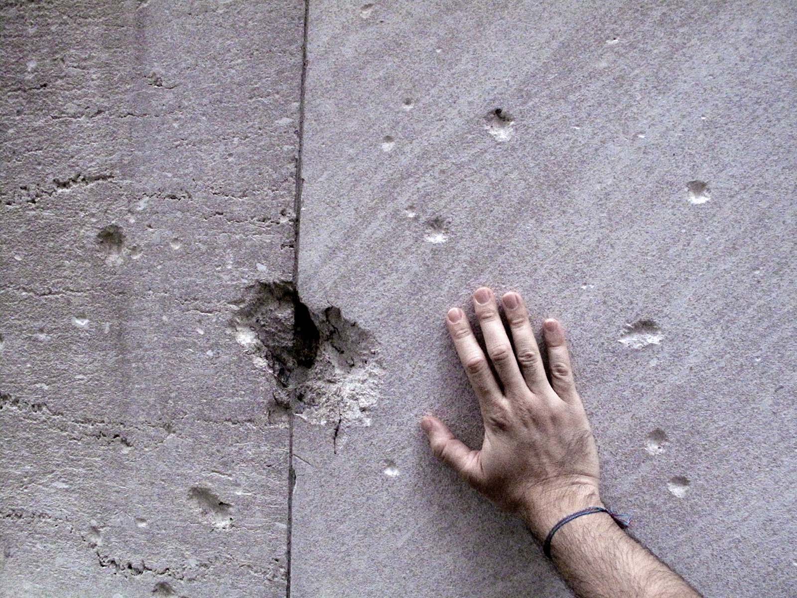 The facade was never repaired.