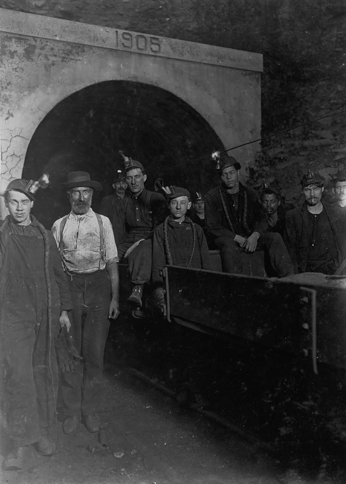 At the entrance to a West Virginia mine. 1908.