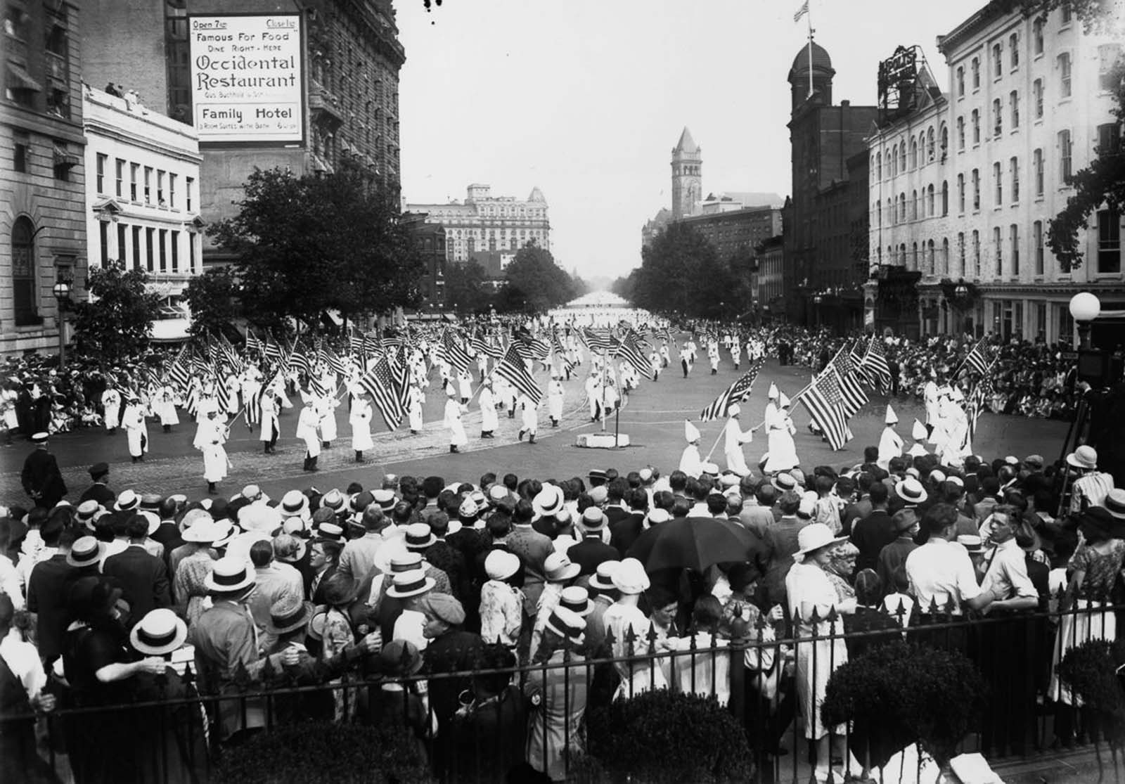 In 1925 and 1926, the Klan descended on Washington, D.C. for two massive marches.