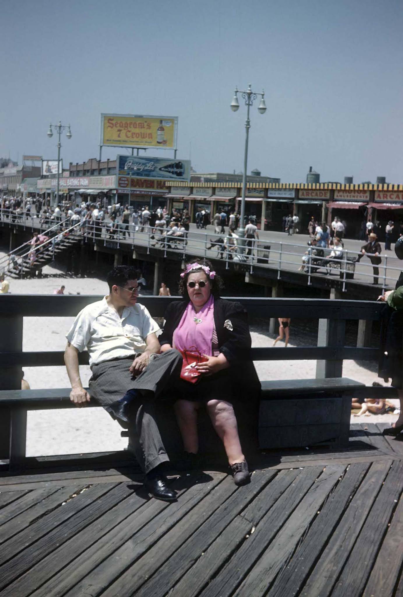 coney island old color images