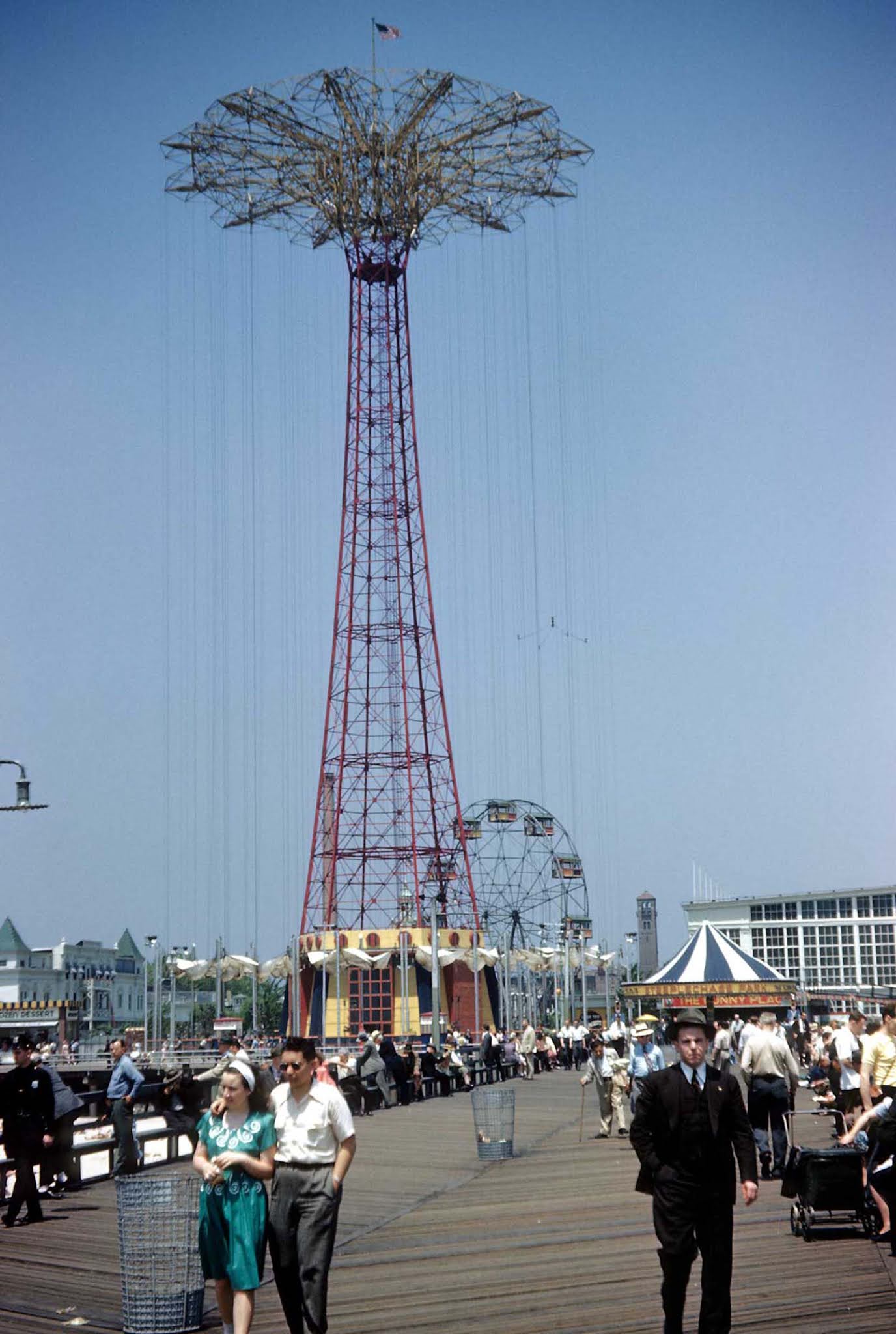 coney island old color images