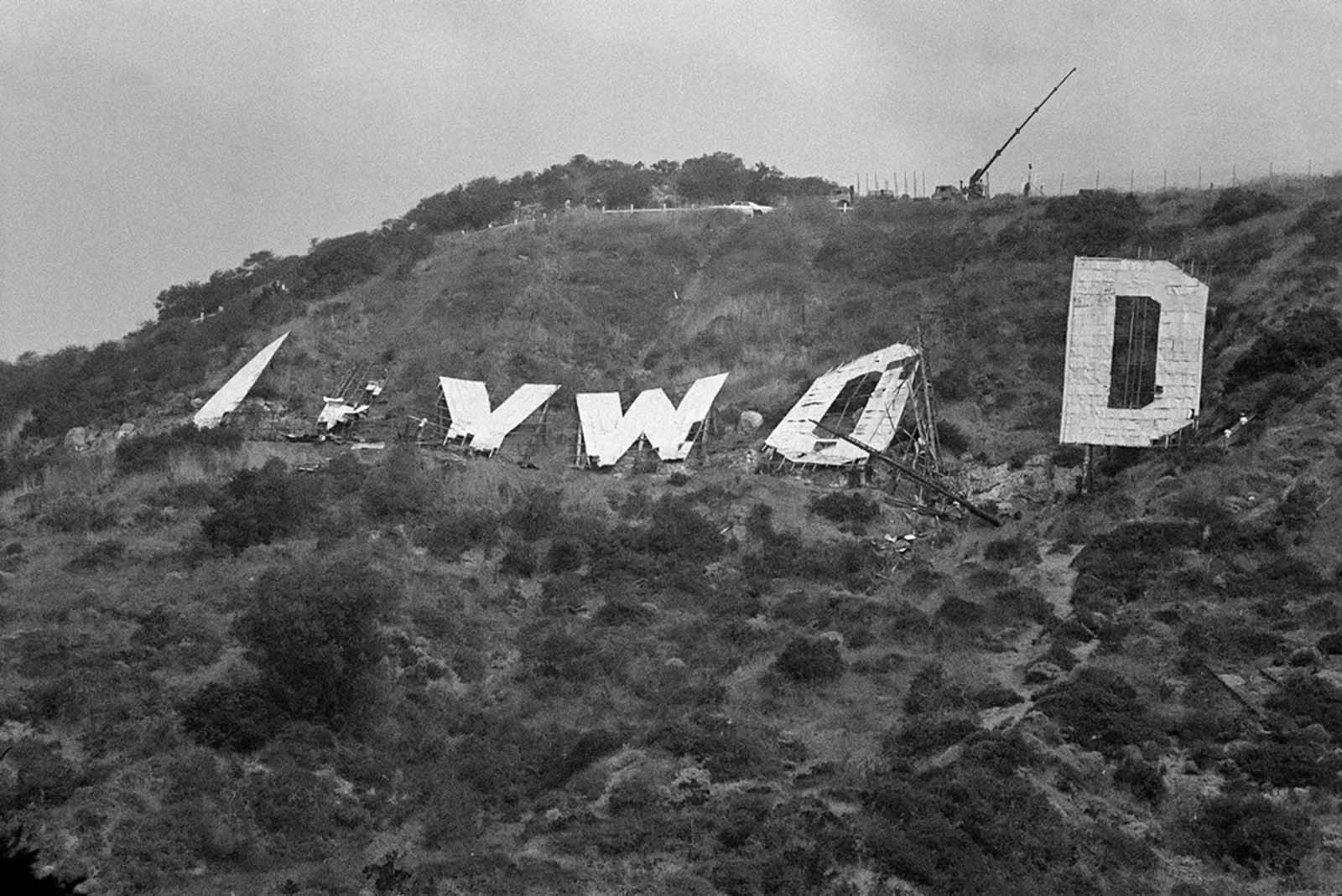 hollywood sign old photographs