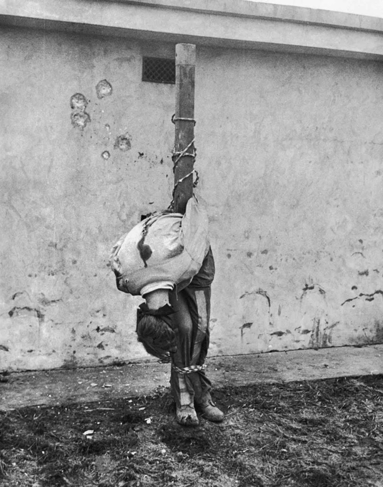 After they were officially pronounced dead, the infiltrators were cut down by MP’s, carried away and buried.