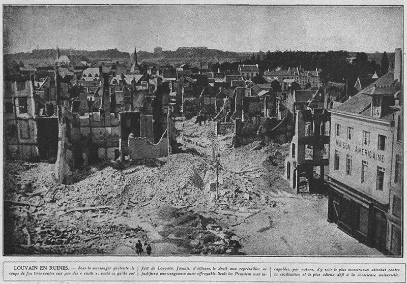 leuven destruction photos first world war