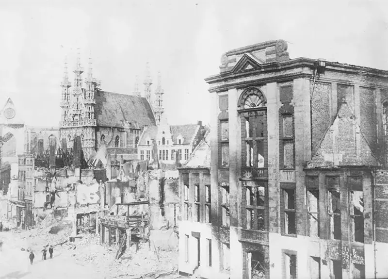 leuven destruction photos first world war