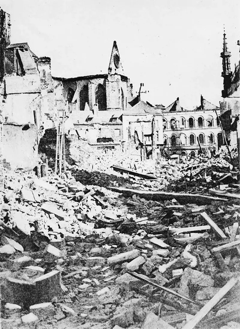 leuven destruction photos first world war