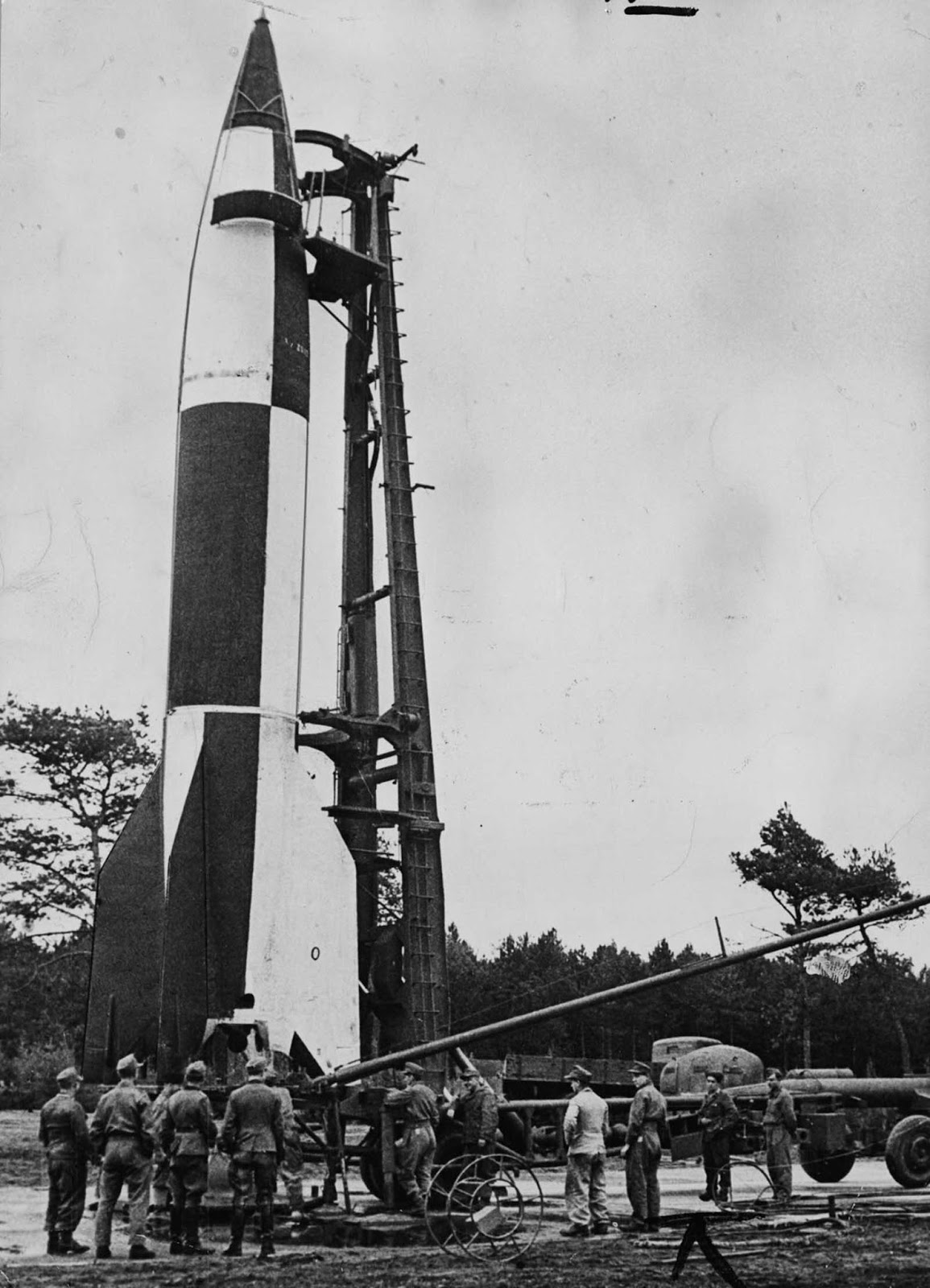 The missile with a liquid-propellant rocket engine was developed during the Second World War in Germany as a