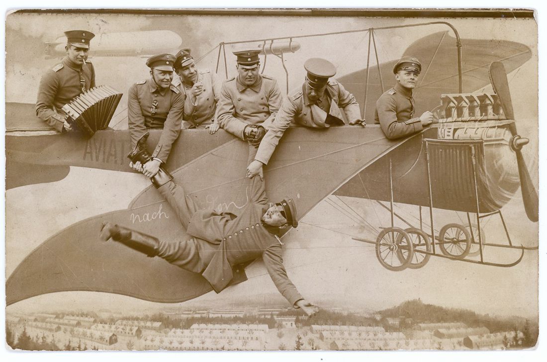 goofy vintage soldiers fake military props