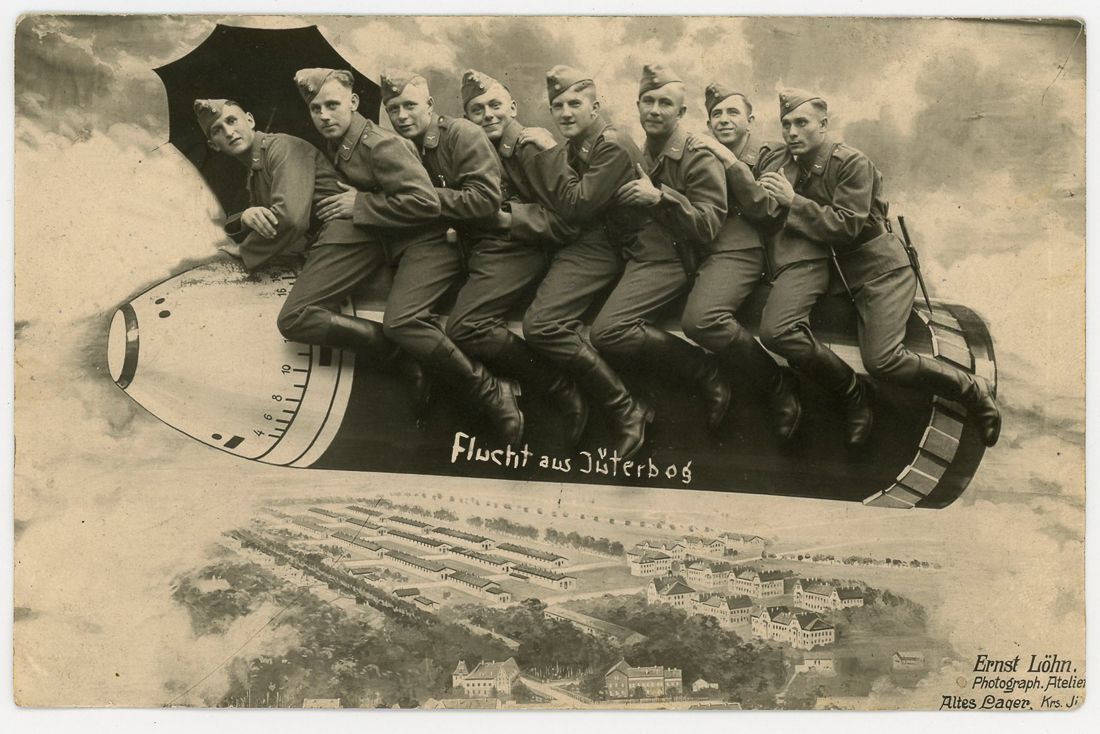 goofy vintage soldiers fake military props
