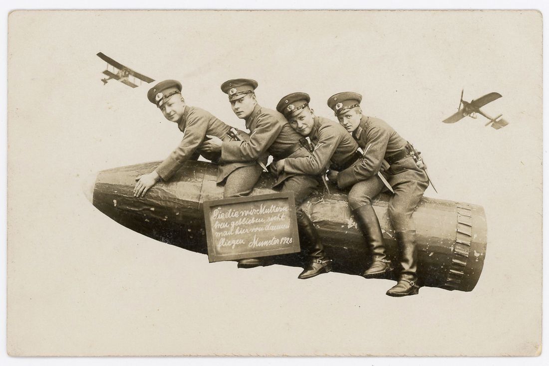goofy vintage soldiers fake military props
