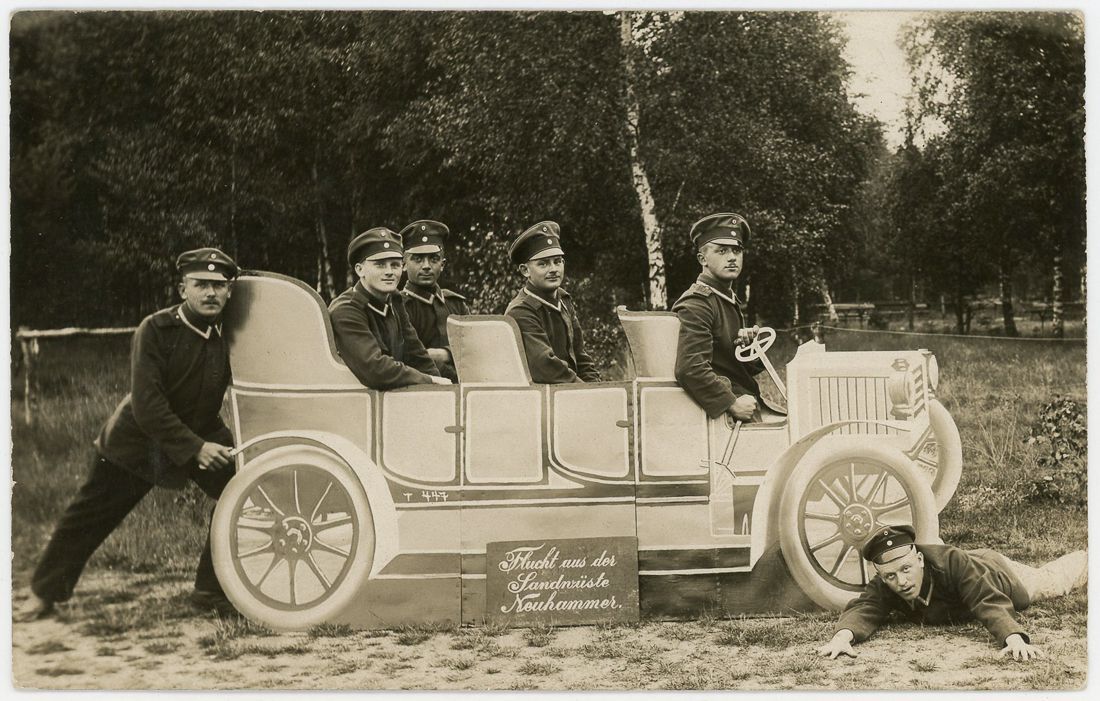 goofy vintage soldiers fake military props