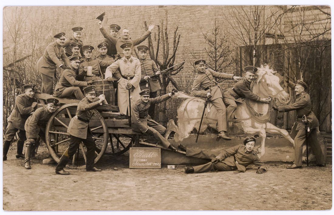 goofy vintage soldiers fake military props