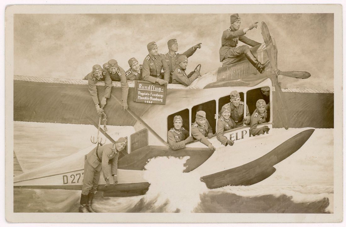 goofy vintage soldiers fake military props