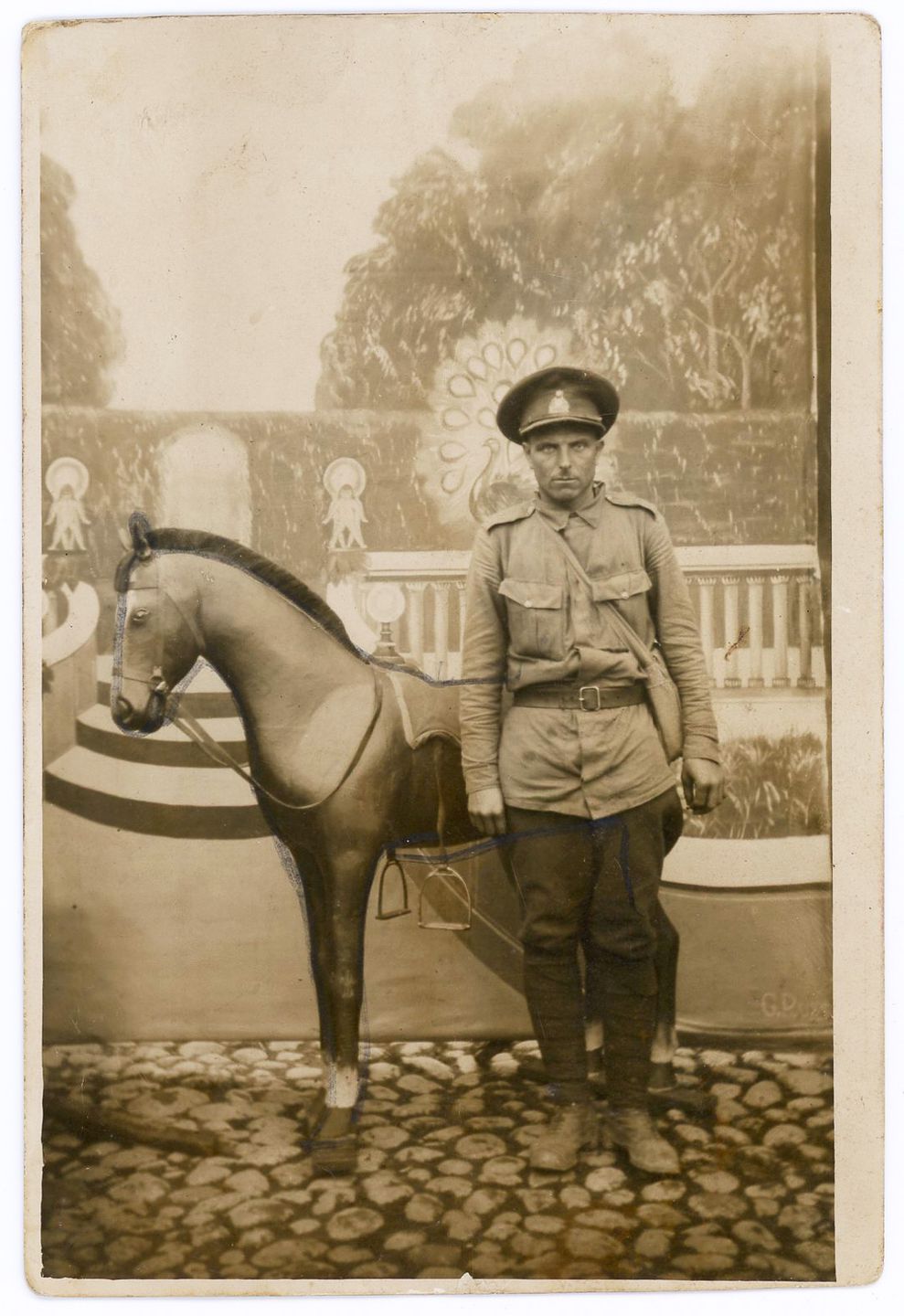 goofy vintage soldiers fake military props