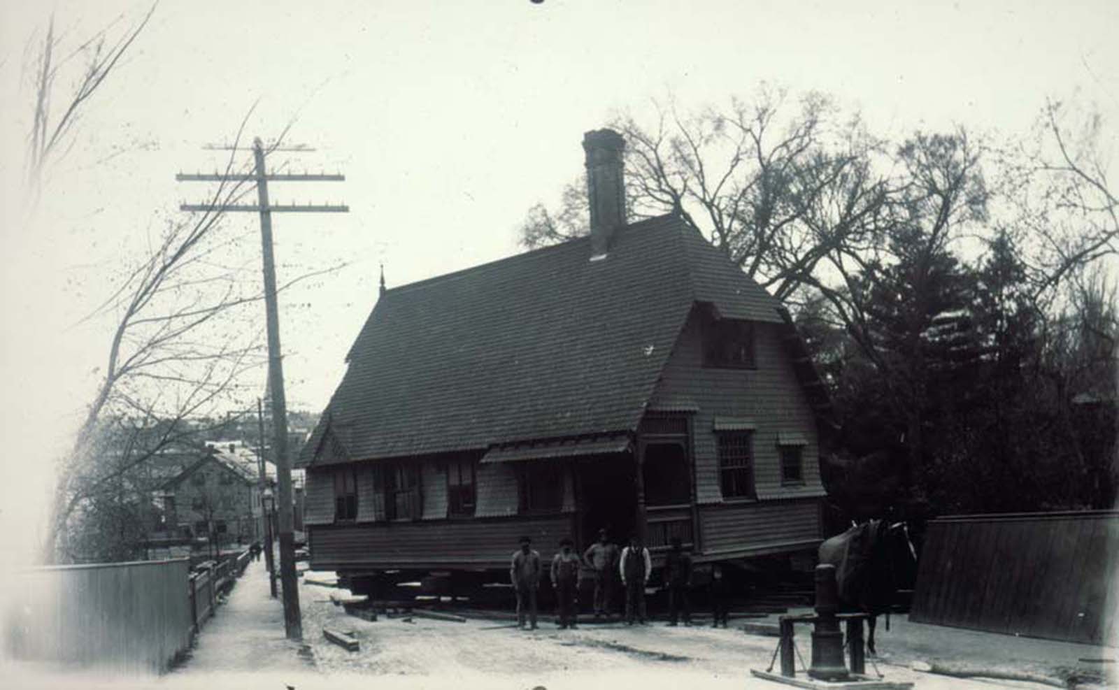 vintage photographs move house horses