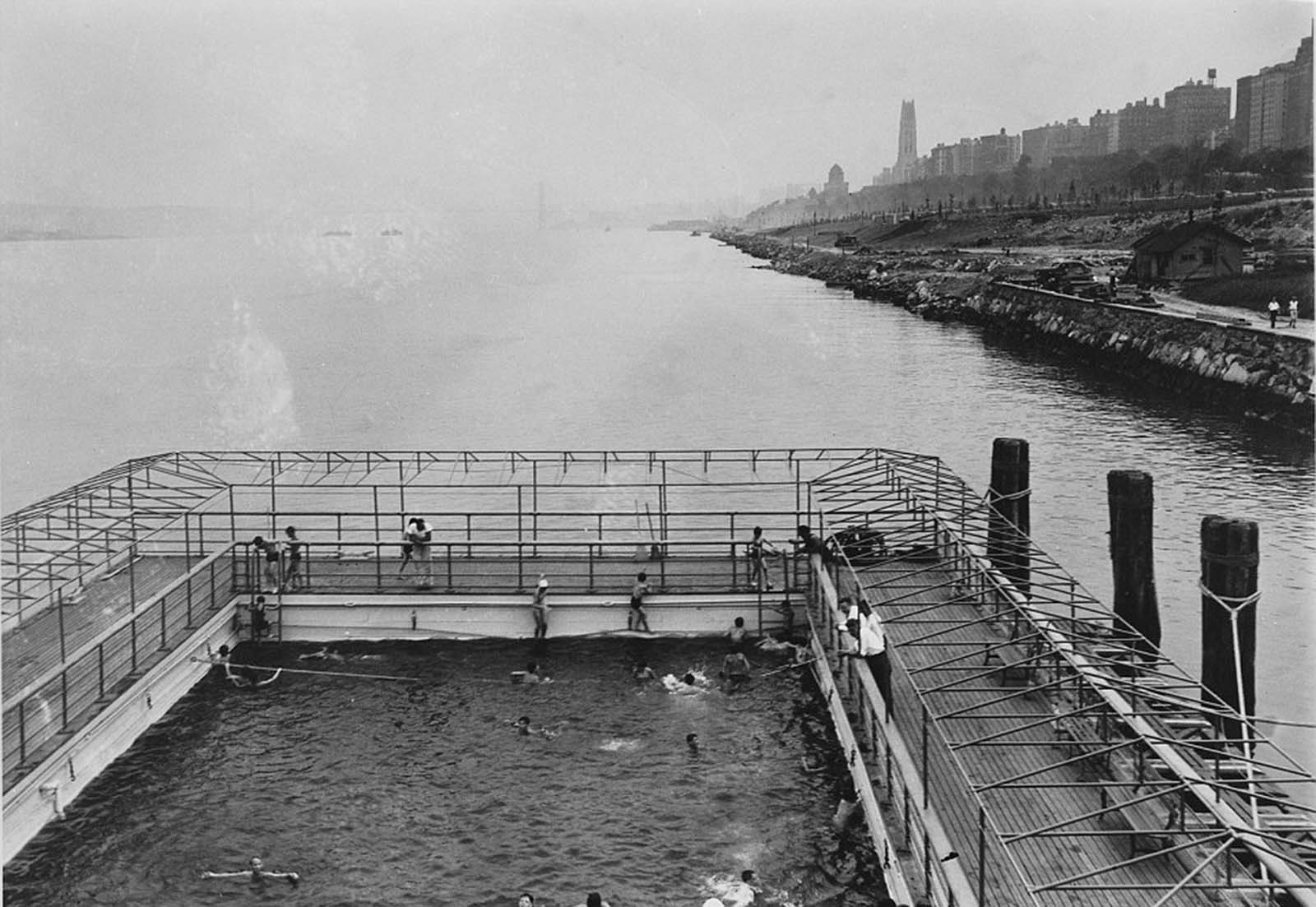 new york swimming pools historical photographs