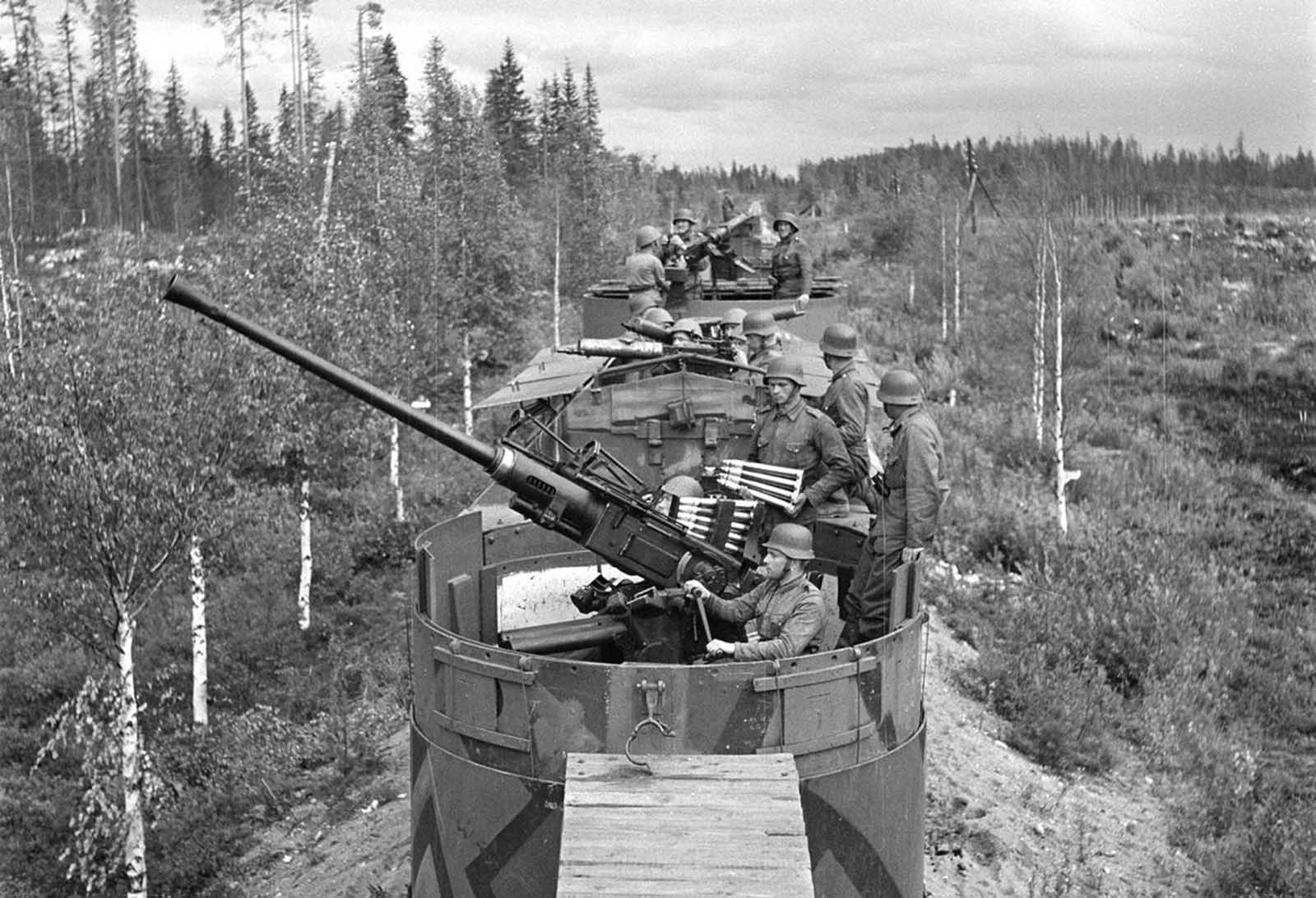 A Finnish armored train.