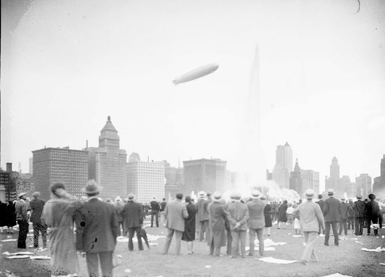 graf zeppelin airship photographs chicago