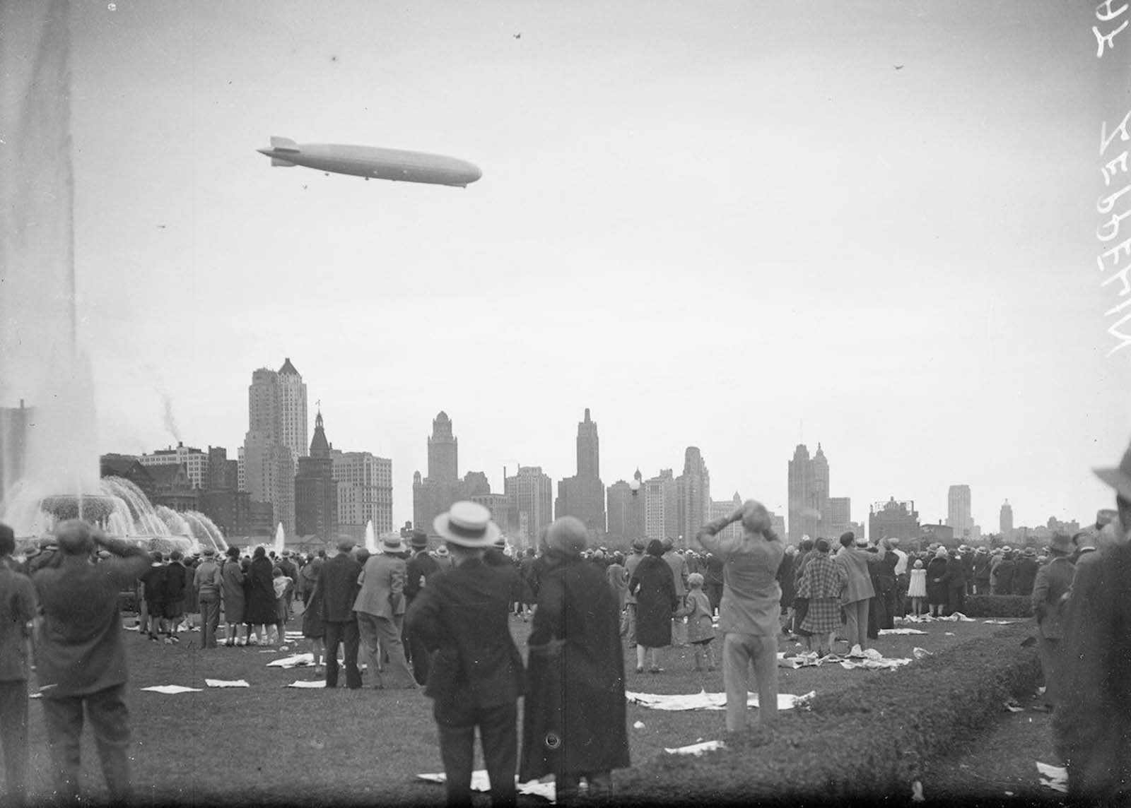 graf zeppelin airship photographs chicago